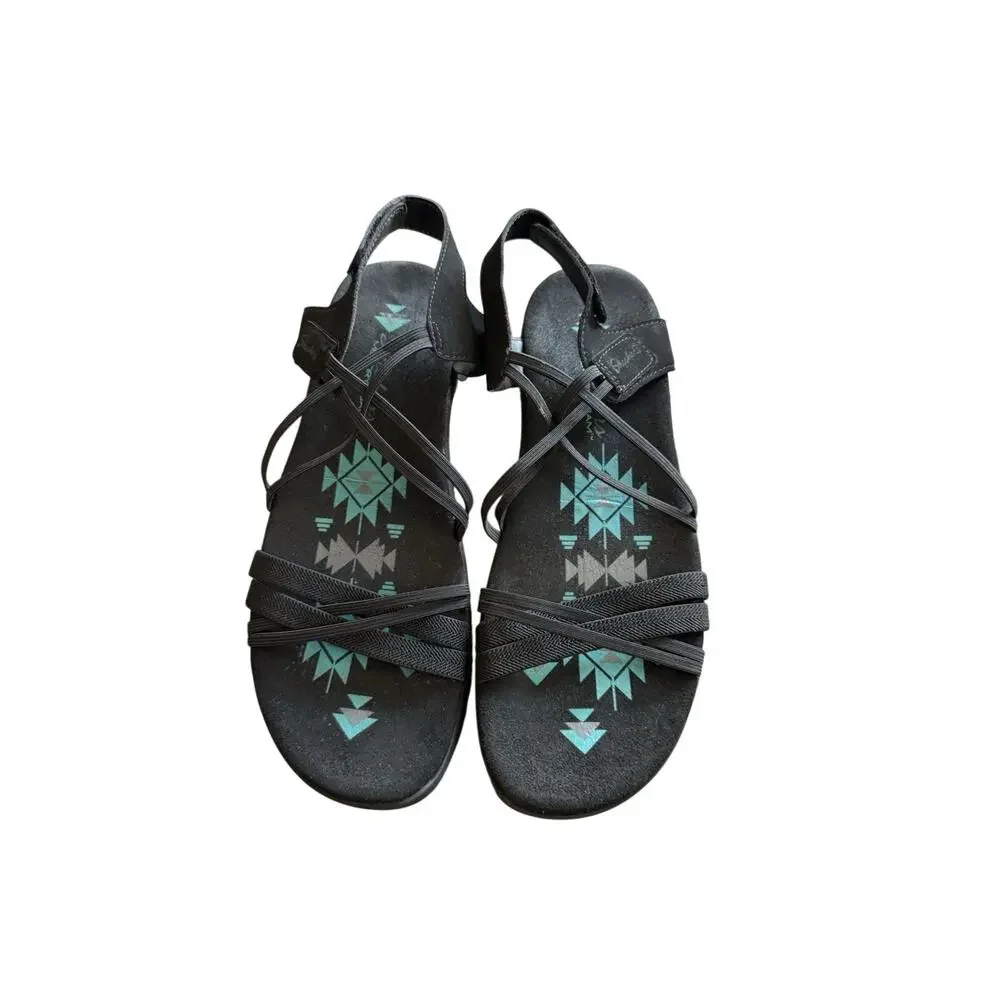 Skechers Reggae Slim Memory Foam Sandals Straps Comfort Walking Women’s Size 10